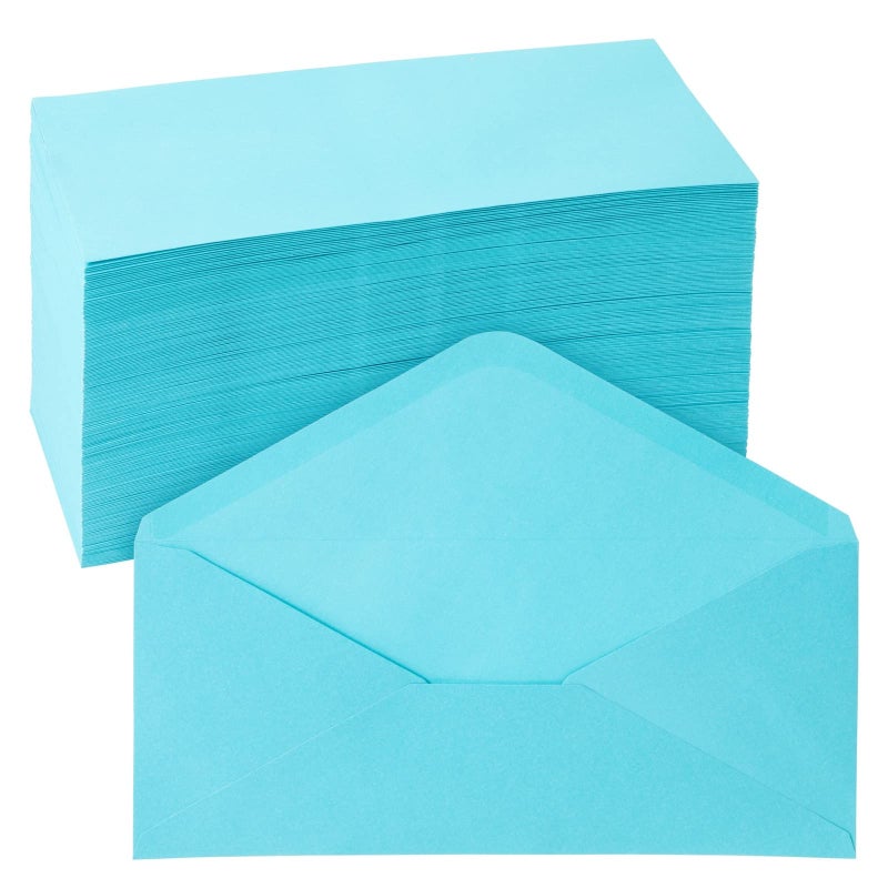 Sustainable Greetings Number 10 Letter Envelopes - Secure Gummed Seal Business, Colored & Wedding Envelopes - Party Mailers - Blue, Pack of 200, 4.125 x 9.5 In - Image 1